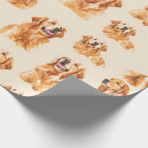 Golden Retriever Joy Wrapping Paper Cadeaupapier