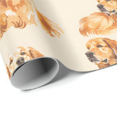 Golden Retriever Joy Wrapping Paper Cadeaupapier (Rol Hoek)