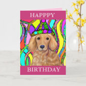 Golden Retriever Kaart (Gele Bloem)