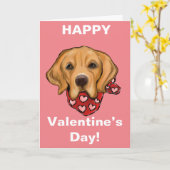 Golden Retriever Kaart (Gele Bloem)