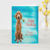 Golden Retriever Kaart (Gele Bloem)