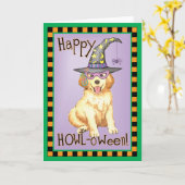 Golden Retriever Kaart (Gele Bloem)