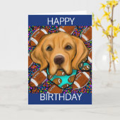 Golden Retriever Kaart (Gele Bloem)