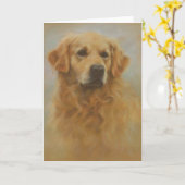 Golden retriever kaart (Gele Bloem)