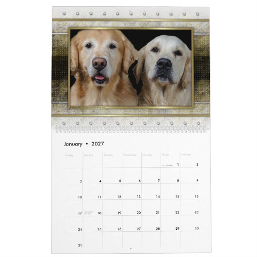Golden Retriever kalender 2014 (Jan 2027)