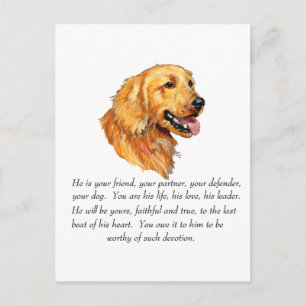 Golden Retriever Keepomwille Briefkaart
