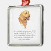 Golden Retriever Keepomwille Metalen Ornament (Links)