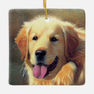 Golden Retriever Keramisch Ornament