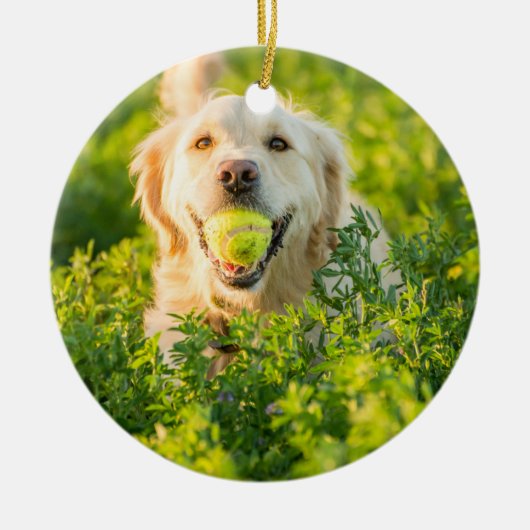 Golden Retriever Keramisch Ornament (Voorkant)