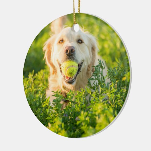 Golden Retriever Keramisch Ornament (Links)