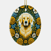 Golden Retriever Keramisch Ornament (Rechts)