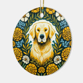 Golden Retriever Keramisch Ornament (Links)