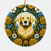 Golden Retriever Keramisch Ornament (Achterkant)