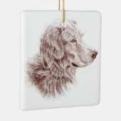 Golden Retriever Keramisch Ornament (Rechts)