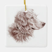 Golden Retriever Keramisch Ornament (Voorkant)