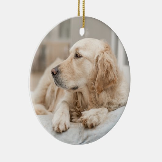 Golden Retriever Keramisch Ornament (Rechts)