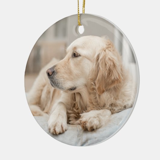 Golden Retriever Keramisch Ornament (Links)