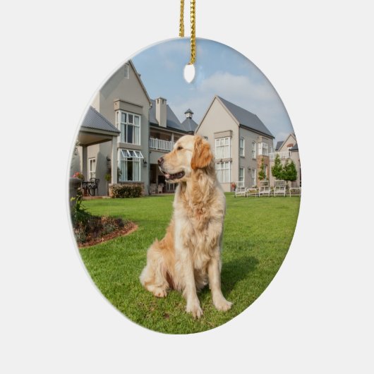 Golden Retriever Keramisch Ornament (Rechts)