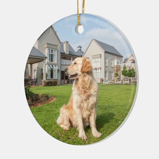 Golden Retriever Keramisch Ornament (Links)