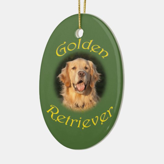 Golden Retriever Keramisch Ornament (Links)
