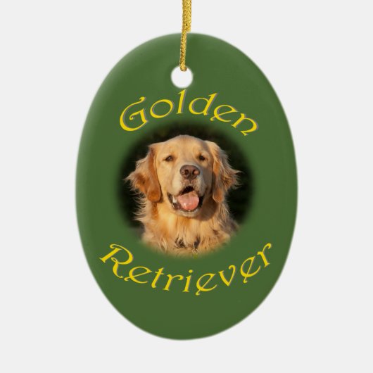 Golden Retriever Keramisch Ornament (Voorkant)
