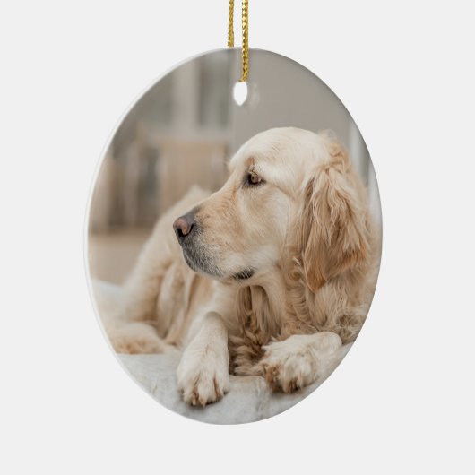 Golden Retriever Keramisch Ornament (Rechts)