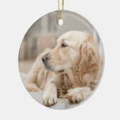 Golden Retriever Keramisch Ornament (Links)