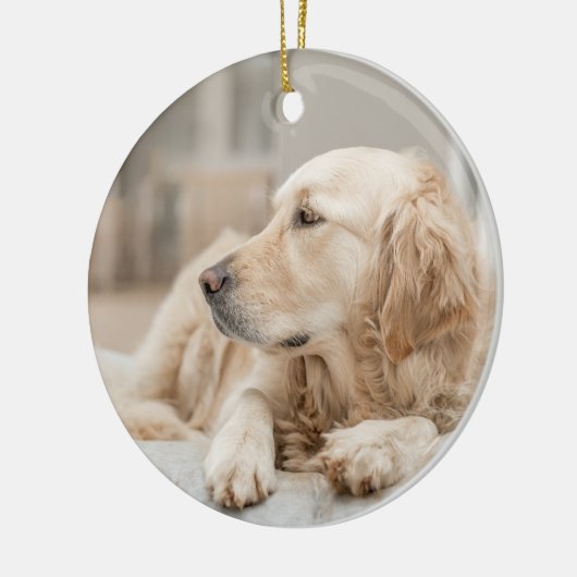 Golden Retriever Keramisch Ornament (Links)