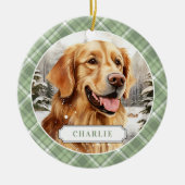 Golden Retriever Keramische Cirkel Ornament (Voorkant)