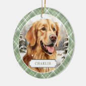 Golden Retriever Keramische Cirkel Ornament (Links)