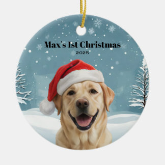 Golden Retriever Kerst 1 Keramisch Ornament