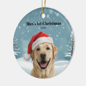 Golden Retriever Kerst 1 Keramisch Ornament (Links)