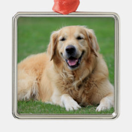 Golden Retriever kerst-decoratief metaal Metalen Ornament