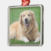 Golden Retriever kerst-decoratief metaal Metalen Ornament (Links)
