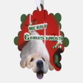 Golden Retriever Kerst Ornament Kaart (Links)