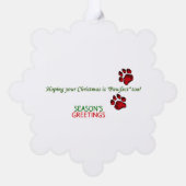 Golden Retriever Kerst Ornament Kaart (Achterkant)