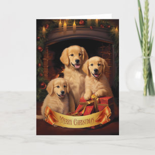 Golden Retriever Kerst wenskaart Bedankkaart