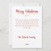 Golden Retriever Kerstbal Mouth Funny Feestdagenkaart (Achterkant)