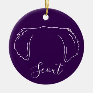 Golden Retriever Kerstbal (Om Logo) Keramisch Ornament