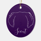 Golden Retriever Kerstbal (Pootafdrukken) Keramisch Ornament (Links)