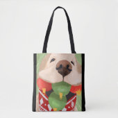 Golden Retriever Kerstballen Mond Grappig Gaft Tote Bag (Voorkant)