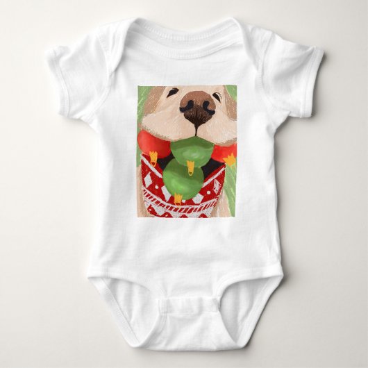 Golden Retriever kerstballen Mouth Hilarious Romper (Voorkant)