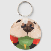 Golden Retriever kerstballen Mouth Hilarious Sleutelhanger (Voorkant)