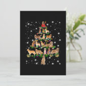 Golden Retriever kerstboom, afgedekt door Flash Bedankkaart (Staand voorkant)