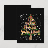 Golden Retriever kerstboom, afgedekt door Flash Bedankkaart (Voorkant / Achterkant)