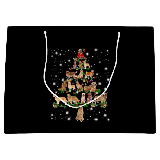 Golden Retriever kerstboom, afgedekt door Flash Groot Cadeauzakje (Voorkant)