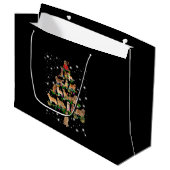 Golden Retriever kerstboom, afgedekt door Flash Groot Cadeauzakje (Voorkant Gekanteld)