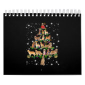 Golden Retriever kerstboom, afgedekt door Flash Kalender (Hoes)