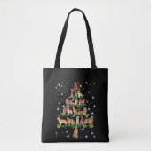 Golden Retriever kerstboom, afgedekt door Flash Tote Bag (Voorkant)