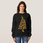 Golden Retriever kerstboom Funny Xmas Dog Trui (Voorkant volledig)